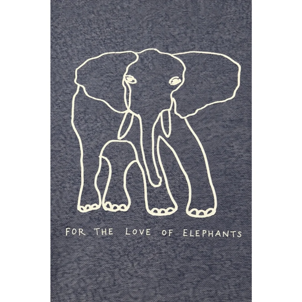 J.Crew “For the Love of Elephants” Sweatshirt • Women’s Small • Blue Graphic Cre - Picture 4 of 8